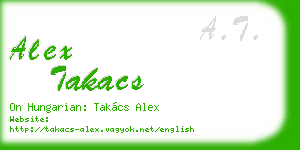 alex takacs business card