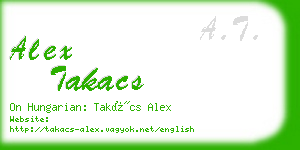 alex takacs business card